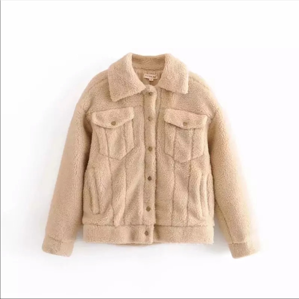 Sherpa Trucker Jacket / Coat - Picture 6 of 7